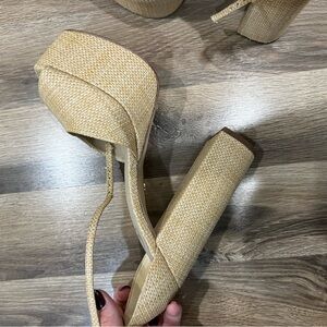 Beechwood platform open toe heels